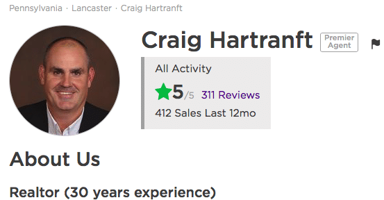 Craig Hartranft Zillow Premier Agent Profile