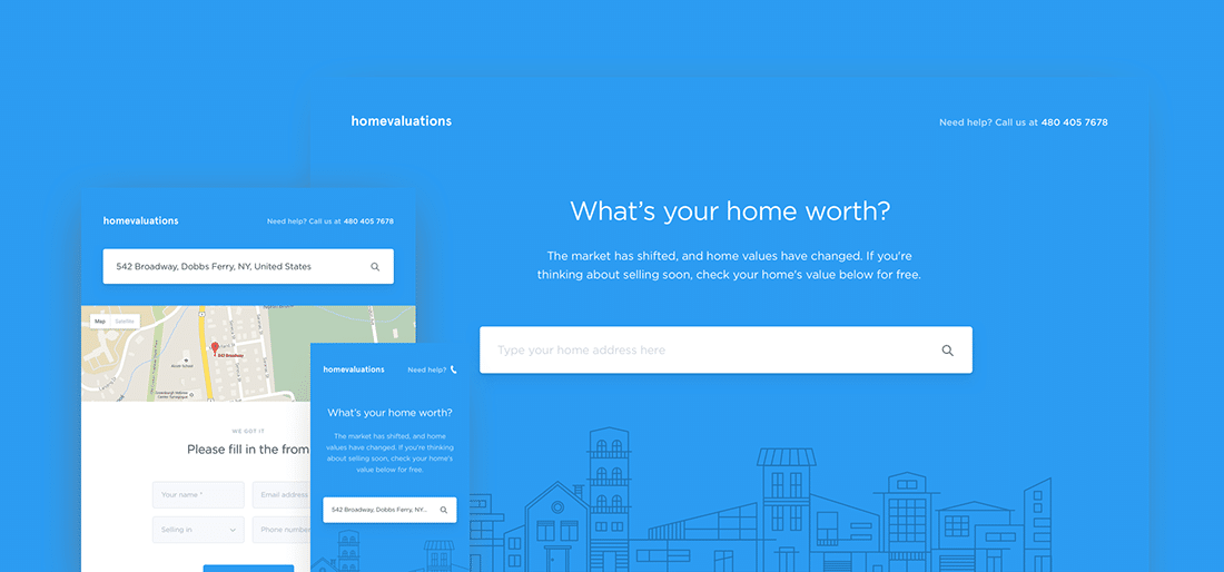 Drive traffic to home valuation landing pages