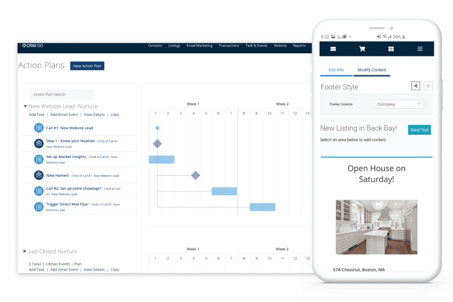 Propertybase real estate app interface